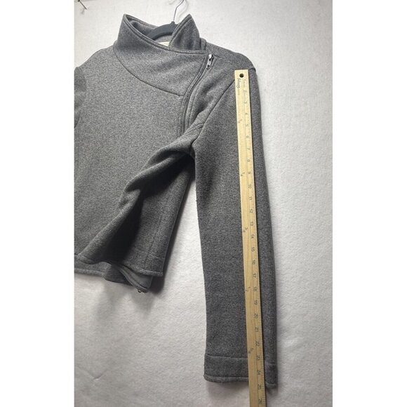 EILEEN FISHER Moto Jacket Women’s Charcoal Wool Blend Asymmetrical Zip Size M - Picture 10 of 10